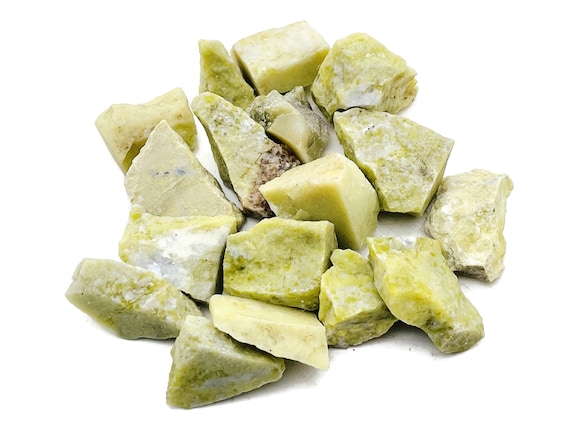 Lemon Jade Raw Stone - Rough Lemon Jade – Chunk Crystal– RA1229