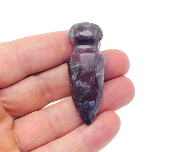 Moss Agate Mini Sword Dagger Gemstone - Sword Carved Crystal - Crystal Energy - Mineral specimen - Crystal Gifts - SW1008