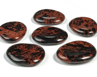Mahogany Obsidian Worry Stone - Mineral Stone – 4.6x3.8cm - WO1023