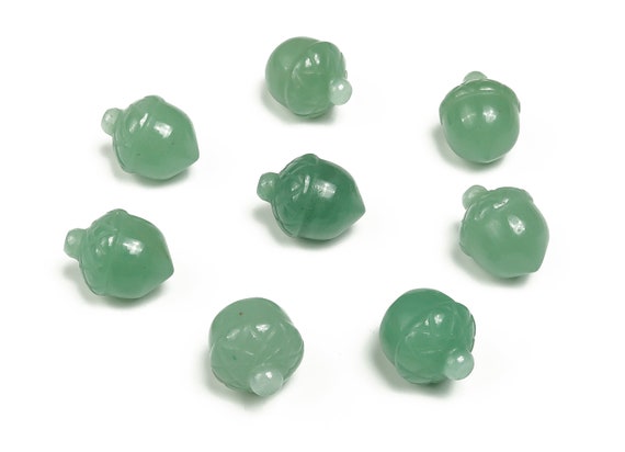Aventurine Crystal Acorn  - Acorn Carving - Crystal Carving - Healing Stone - Home Decor - 21mm - ACORN-2