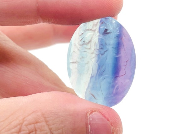 Fluorite Lady Portrait Carving – Fluorite Carved Gemstone – Healing Crystal – Best Quality - Home Decor - Gifts - CA1028