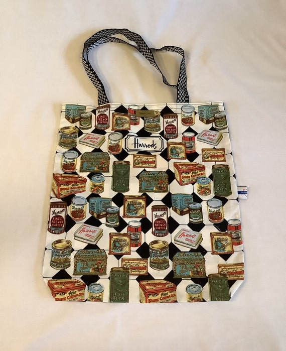 Harrods Handmade tote bag shopping bag Christmas Gifts stocking Filler Designer Bag Hand Made in the UK Etsy