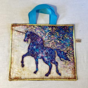 Handmade Unicorn Gift Bags, Eco-friendly, reusable fabric bags with handles, Birthday gifts, Storage bags, unicorn bags, Handmade in the UK. Unicorn G