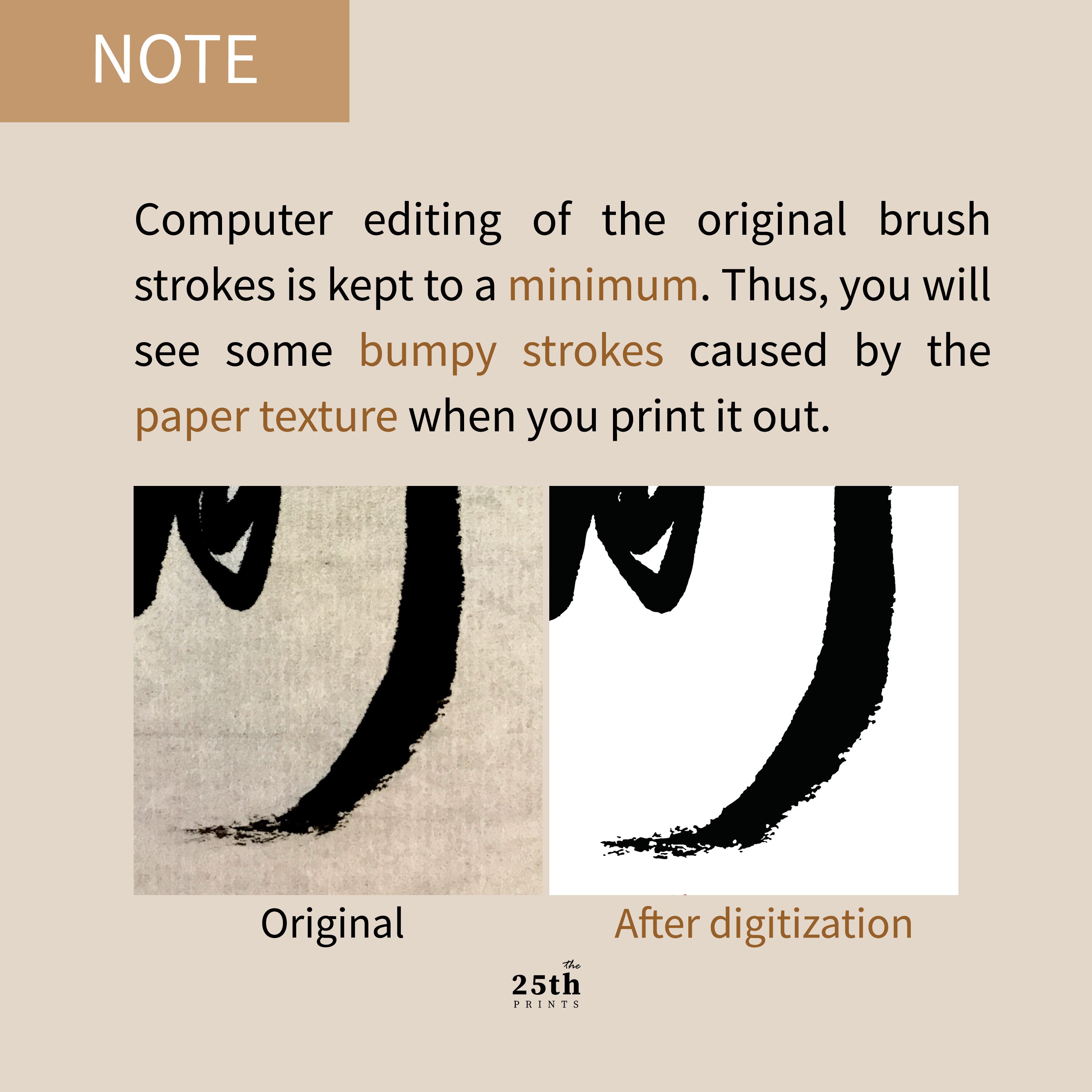 Happy 樂 Printable Calligraphy Minimalist Art The25thprints Lettering ...
