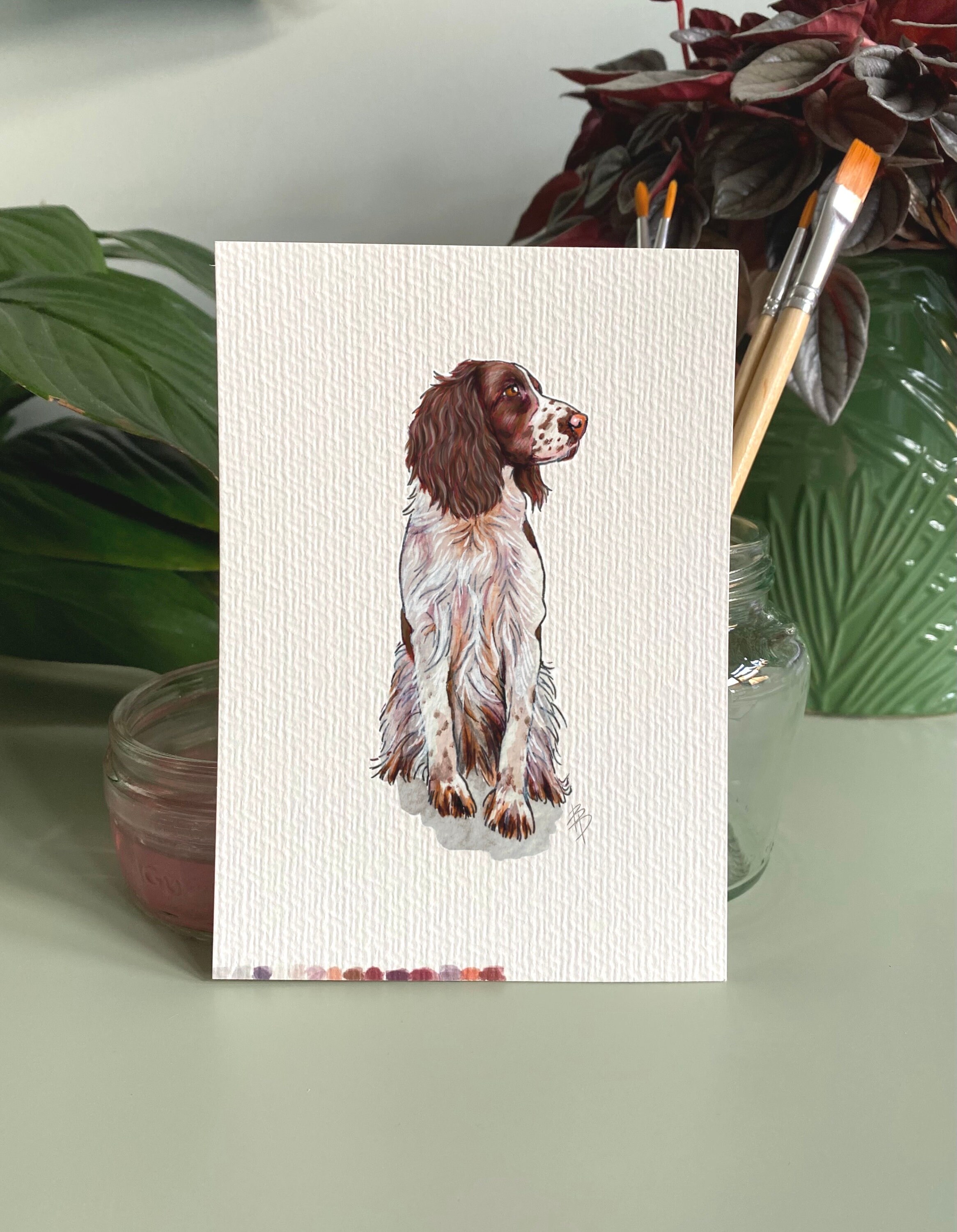 Springer Spaniel Watercolor Portrait | Dog Art Print - Etsy UK