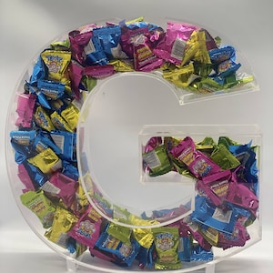 Fillable Acrylic Letters, Candy Letters