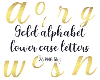 ゴールドアルファベットフォントPNG、高解像度文字、数字（デジタル