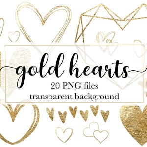Gold Herzen PNG, Gold Herz Clipart, Gold Foto Overlay, Gold Herz Rahmen, Herz PNG, Hochzeit PNG, Liebe png, Gold vereiteltes Herz
