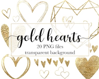 Gold Herzen PNG, Gold Herz Clipart, Gold Foto Overlay, Gold Herz Rahmen, Herz PNG, Hochzeit PNG, Liebe png, Gold vereiteltes Herz