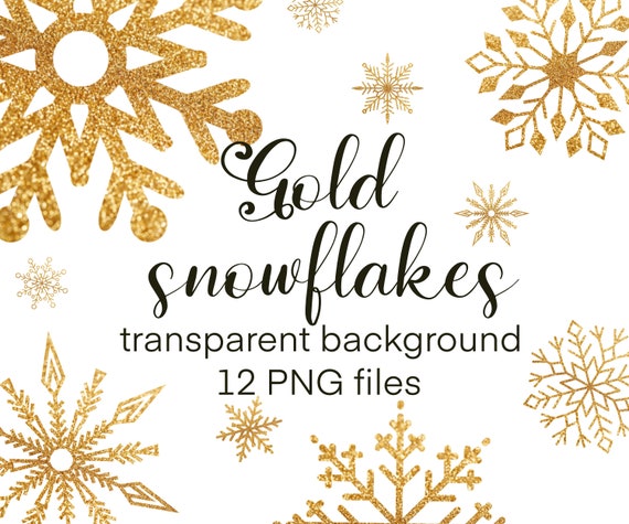 Snowflake Clipart, Gold and Silver Snowflake clipart, Glitte - Inspire  Uplift