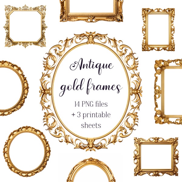 Thumbnail Gold Frame Antique Gold Frames - Etsy