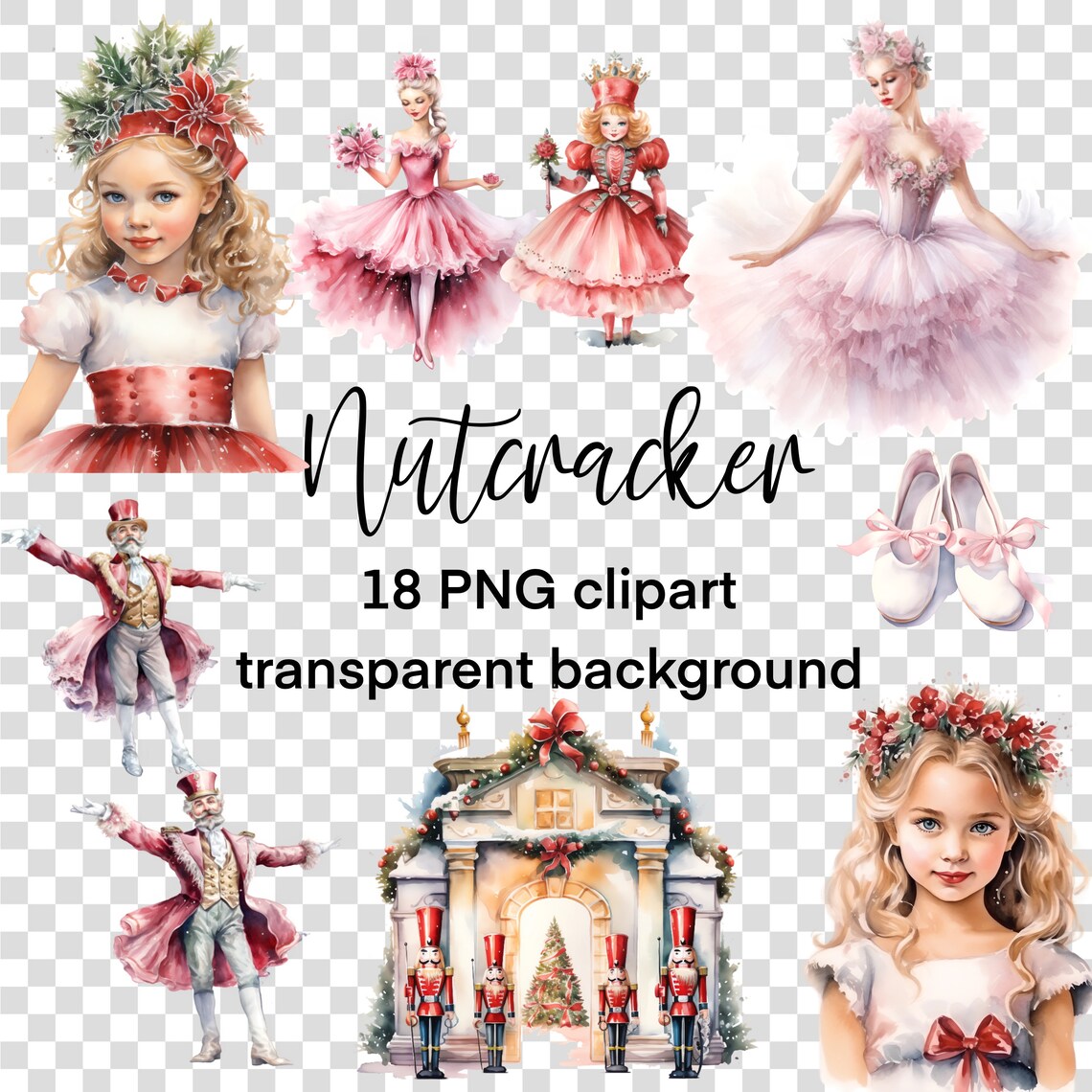 Nutcracker Clipart Nutcracker PNG Digital Download Christmas - Etsy