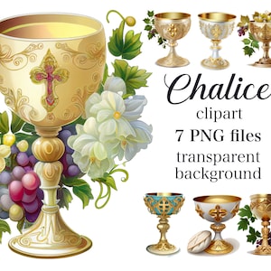 Chalice clipart, Chalice PNG, Christian clipart, First communion, Holy communion, Christening clipart, Baptism clipart, Digital download