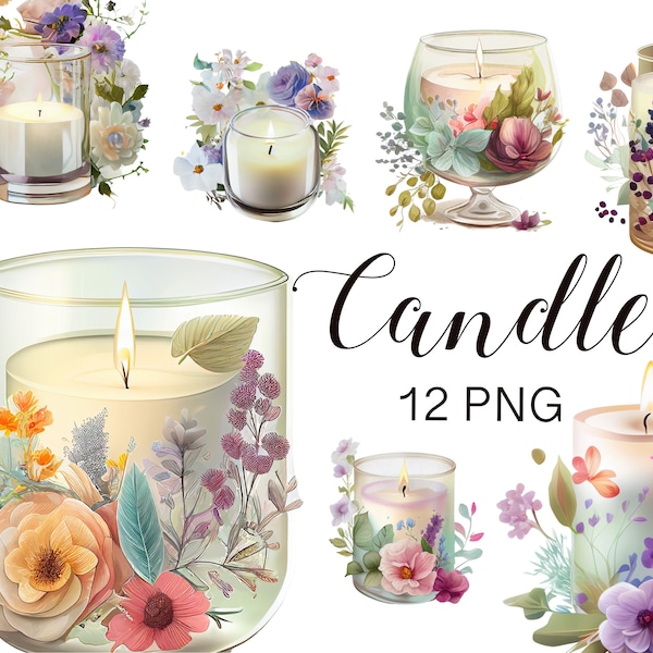 Candle clipart, Candle illustration, Candle PNG, Romantic candle clipart, Candle digital sticker, Transparent background, Commercial use