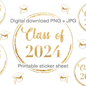 Graduation 2024 PNG, Cap & Gown Sublimation, digital download, graduation  clipart, Class of 2024, college, High School, Kindergarten