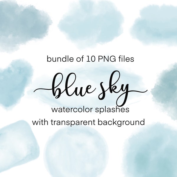 Blue brush strokes, Watercolor Splash Clipart, Logo background, Watercolor backdrop, Watercolor Splotch, Splatter PNG, Photo overlay