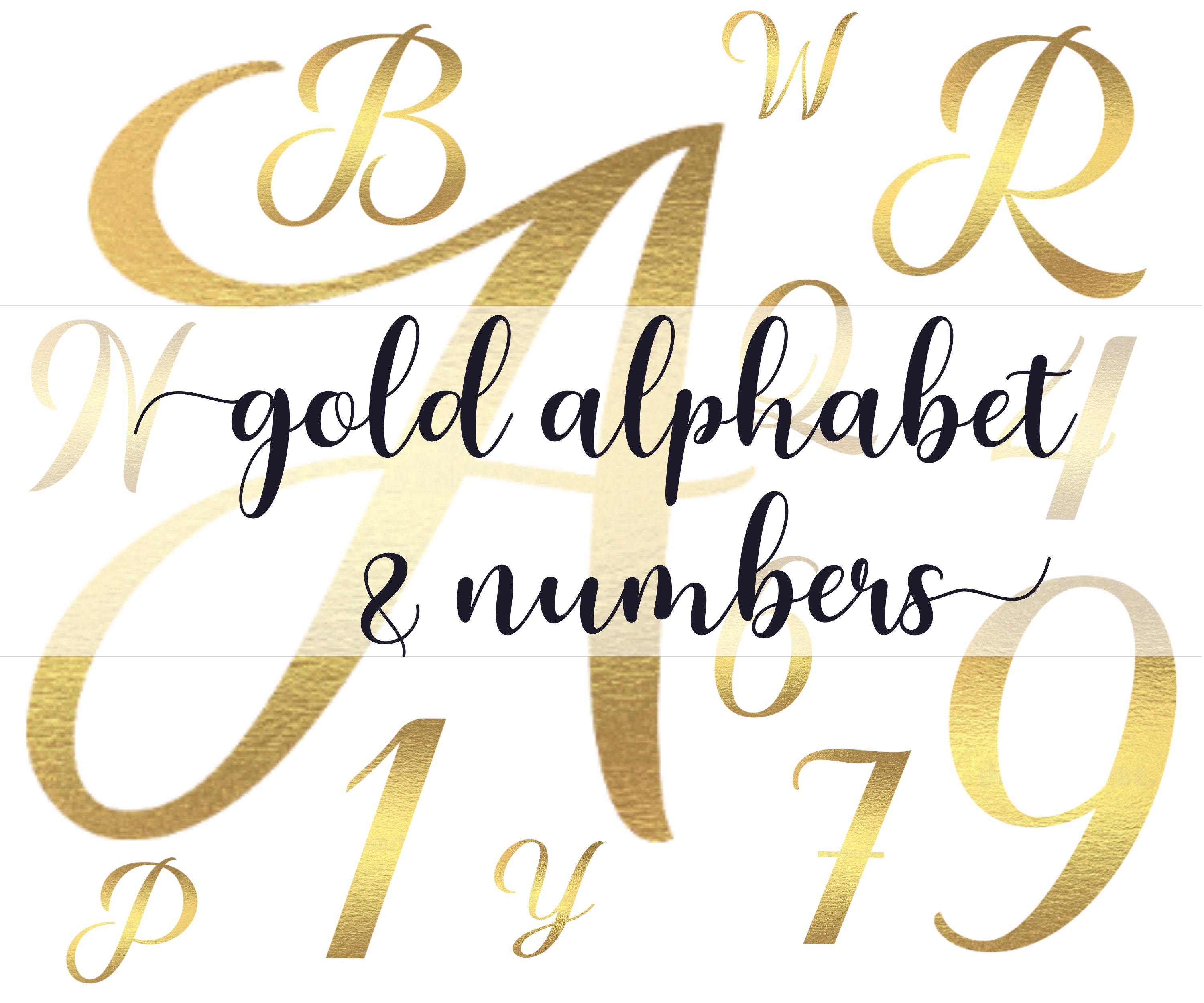 Gold Alphabet 