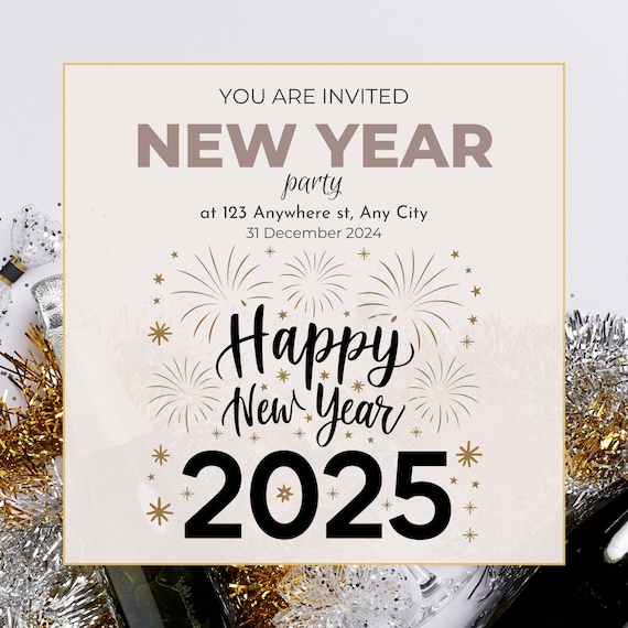 Happy new year 素朴な冬リース　Hello2025！ Hello 2025 - Happy New Year Video Template - Renderforest