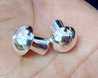 PAR de pendientes únicos de 925 tapones de plata de ley, tapones para los oídos de calibre terminado de alta calidad, tapones hechos a mano, medidores disponibles (2 mm) para personalizar