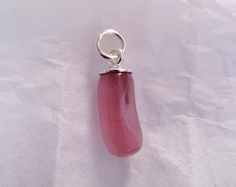 Handgemachte Sterling Silber Jelly Bean Anhänger: Resin Anhänger