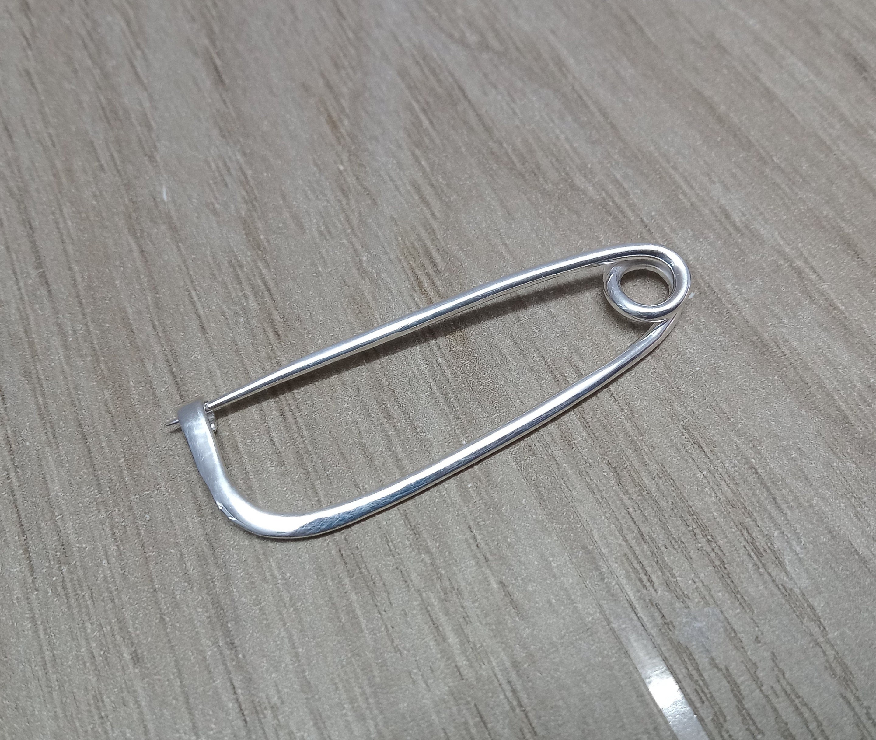 Sterling Silver Safety Pin Clasp - Etsy