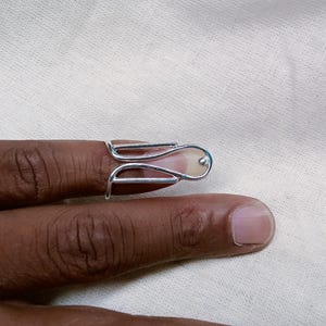 Sterling Silver Wire Wrap Nail Ring: Modern Gothic Armor Jewelry