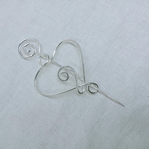 Sterling Silver Arrowhead Shawl Pin: Celtic Spiral Scarf, Sweater Brooch