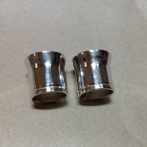 Sterling Silver Circle Tunnel Plugs: Single Flared Gauge Earplugs (Pair)