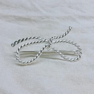 Sterling Silver Wire Wrapped Brooch Pin: Scarf, Collar, Jacket