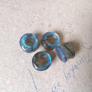 Handgefertigte Labradorit Double Flared Tunnel-Plugs