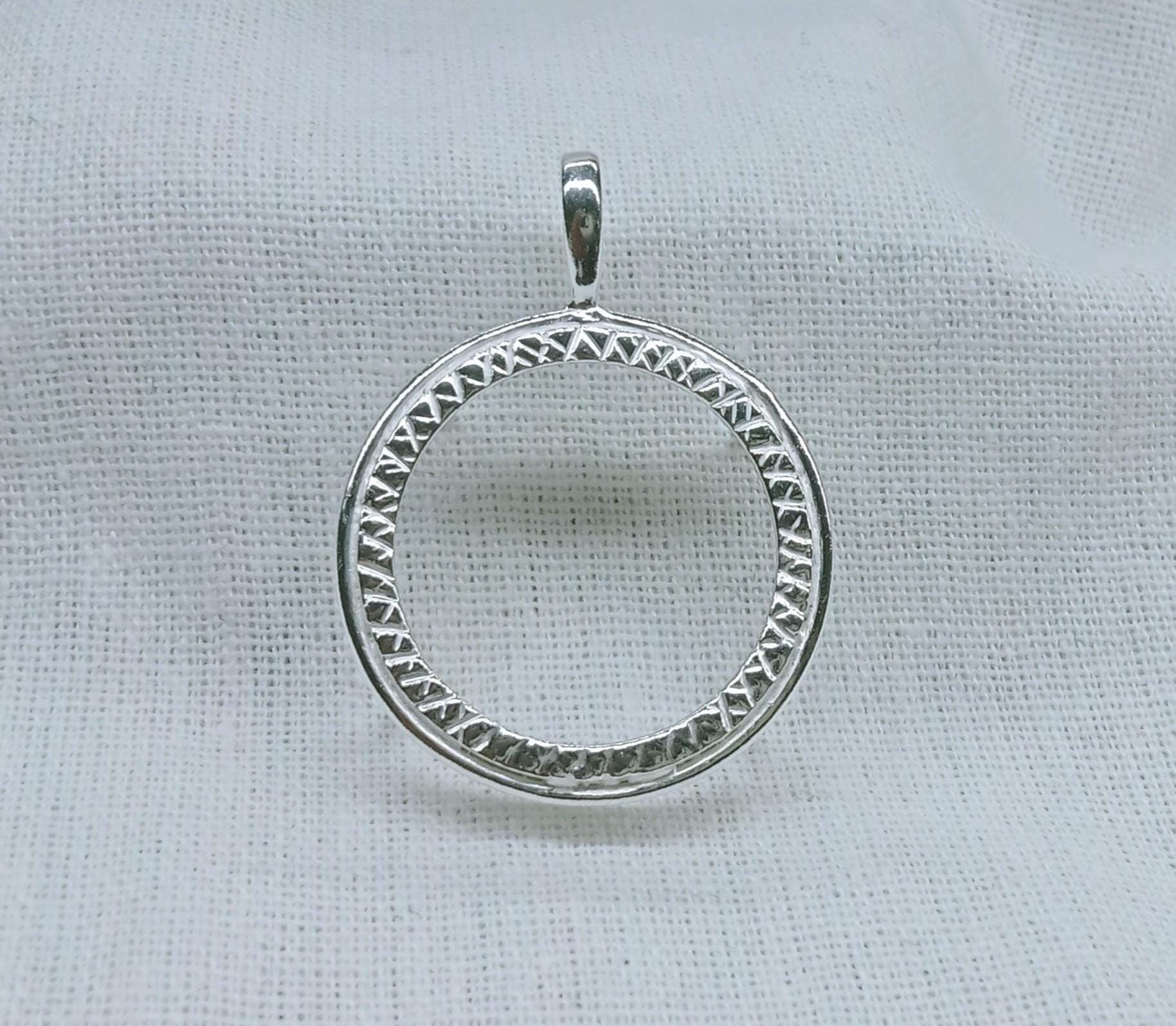thumbnail image 2 of Sterling Silver Bezel For Quarter Coins - DIY Jewelry Pendant Setting For Coin Necklaces 2 of 9