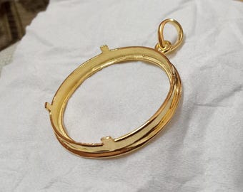 Pozłacana ramka na monety: oprawa z mosiężnymi zębami, produkcja biżuterii