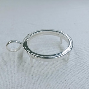 Sovereign Coin Holder Pendant, 925 Sterling Silver Round Bezel, Jewelry Making Tools, Jewelry Findings, Nickle Free Bezel, Coin Connector