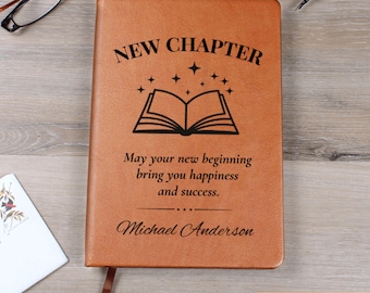New Chapter Journal Custom Going Away Gift for Coworker Boss Leaving Gift Personalized Retirement Farewell Present New Job Gift for Him Her