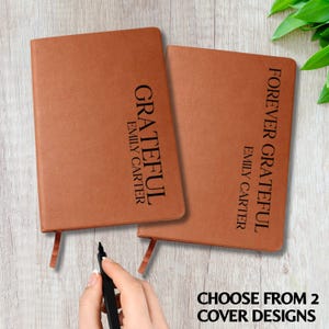 Personalized Gratitude Journal For Women, Leather Gratitude Diary, Grateful Journal For Women, Gratitude Journal For Teens Mindfulness Gift