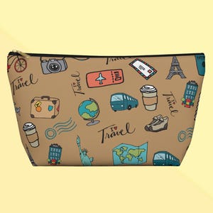 Pochette pour accessoires de voyage pour ados pour emballer et organiser, Pochette chargeur, Trousse de maquillage de voyage, Pochette à fermeture éclair, Organiseur de voyage, Trousse de toilette