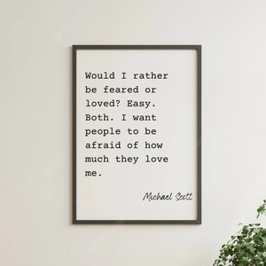 Printable Michael Scott Quote, The Office Poster, inspirational poster, gift for her, gift for him, dorm poster, wall decor, minimalist art