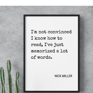 Printable Nick Miller New Girl Poster, funny new girl art, dorm poster, home decor, instant download, minimalist print