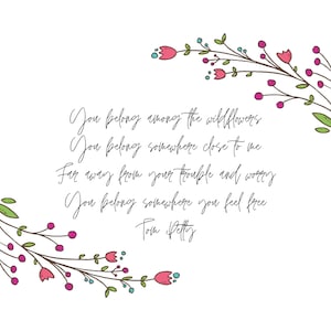 Printable Tom Petty Wildflowers Lyrics Poster, wall art, lyrics poster, wall decor, tom petty poster