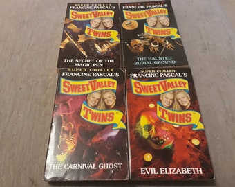 Livres Sweet Valley Twins Super Chiller Evil Elizabeth, Secret Magic Pen, Carnival Ghost