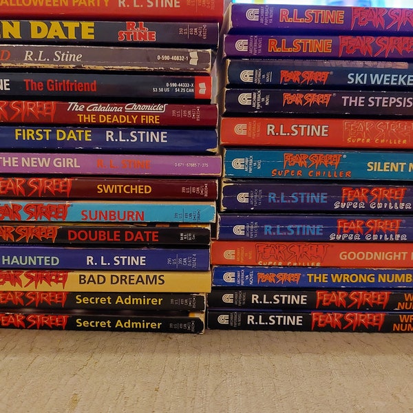 R.L.Stine Fear Street Assorted Titles. Choose One. Cheerleaders. Sunburn, The Dead Lifeguard, High Tide, Goodnight kiss, silent night