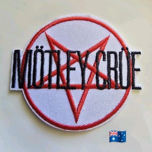 1pce Rock Band Motley Crue Iron On Embroidery Patch 7.5x6.5cm