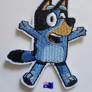 1pce Carton Puppies Bluey's Friends Iron On Embroidery Patch 6.5x4cm