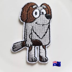1pce Carton Puppies Bluey's Friends Iron On Embroidery Patch 6.5x4cm
