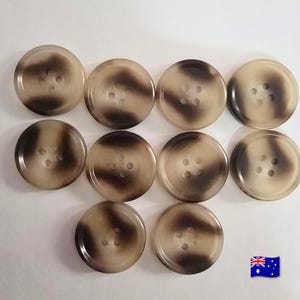 10pcs 25mm Horn Imitation Tortoiseshell Acrylic 4 Hole Buttons