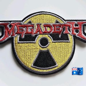 1pce Rock Band Megadeth Iron On Embroidered Patch 5.5x8.7cm