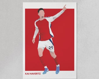 Póster de Kai Havertz del Arsenal FC: Arte mural de la temporada 24/25