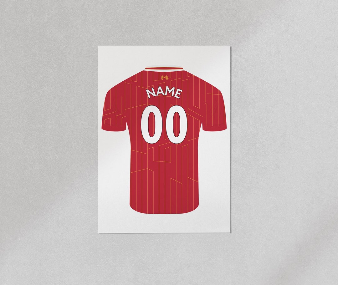 Liverpool Football Shirt Art Print: Personalized Name & Number - Etsy UK