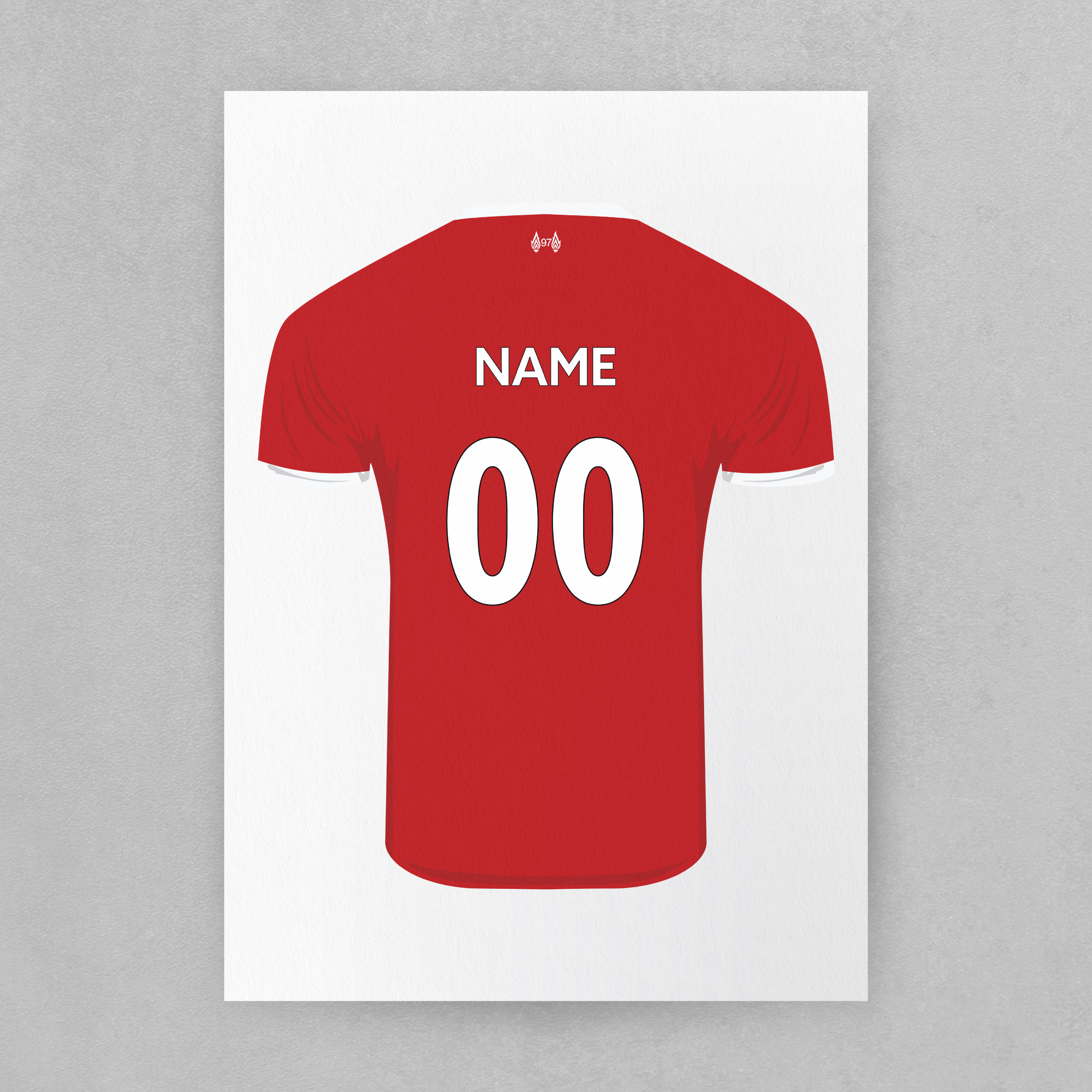 Liverpool 2023/24 Football Shirt Art Print PERSONALISED Custom Any Name