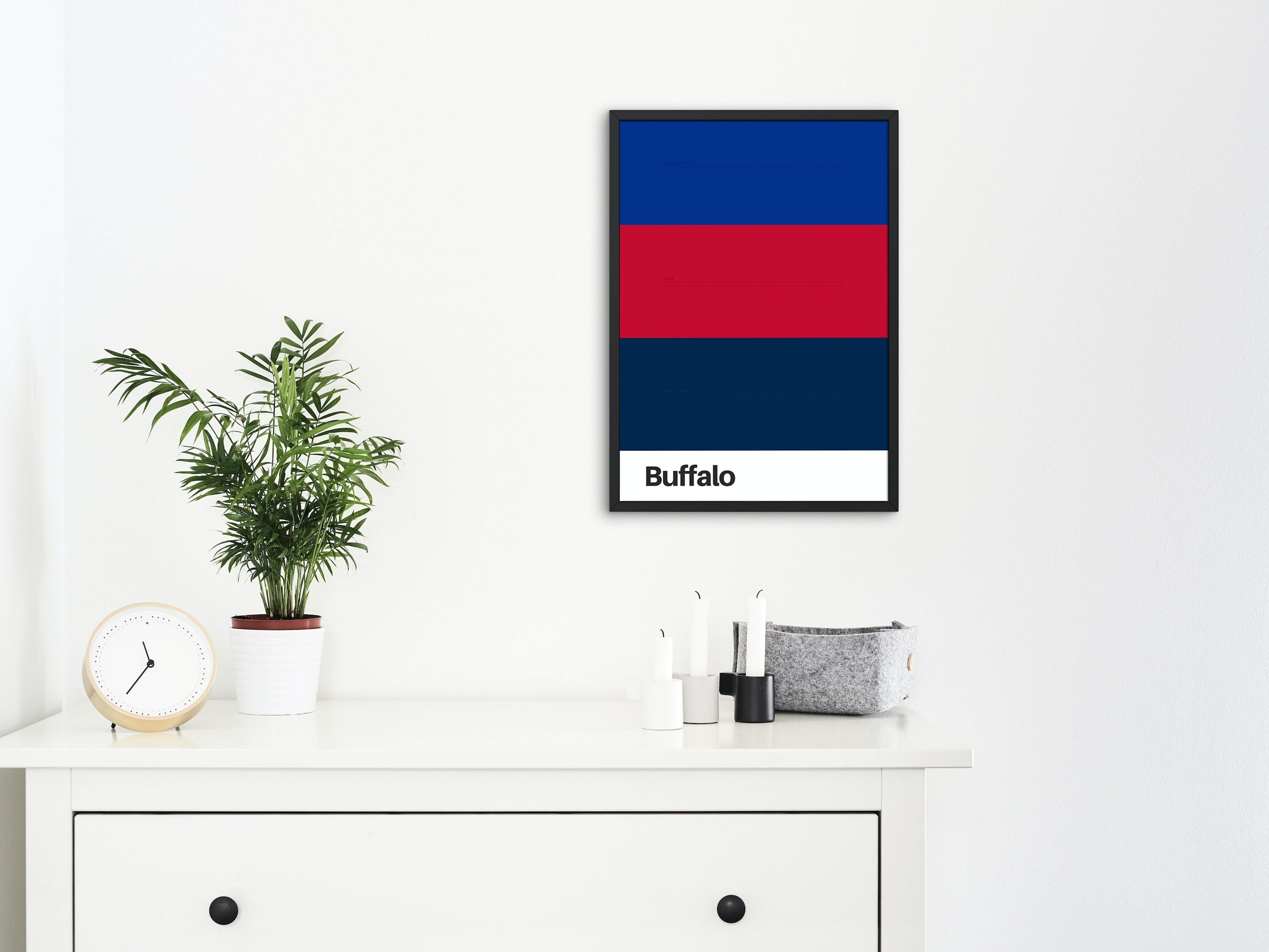 Buffalo Bills Pantone Print Buffalo Bills Color Swatch Print Etsy